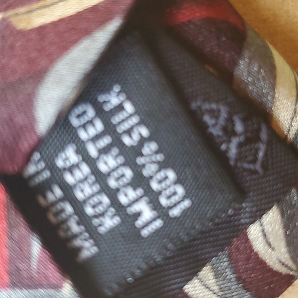 Beatles Birthday silk tie Apple Corp Llc. Maroon & Gray one size - Picture 7 of 8